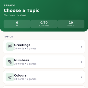 Sprako Chichewa Language Pack