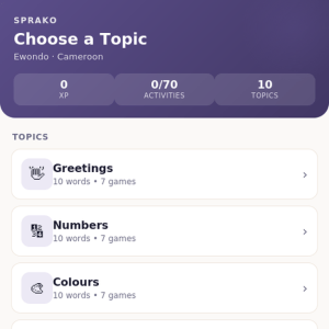 Sprako Ewondo Language Pack