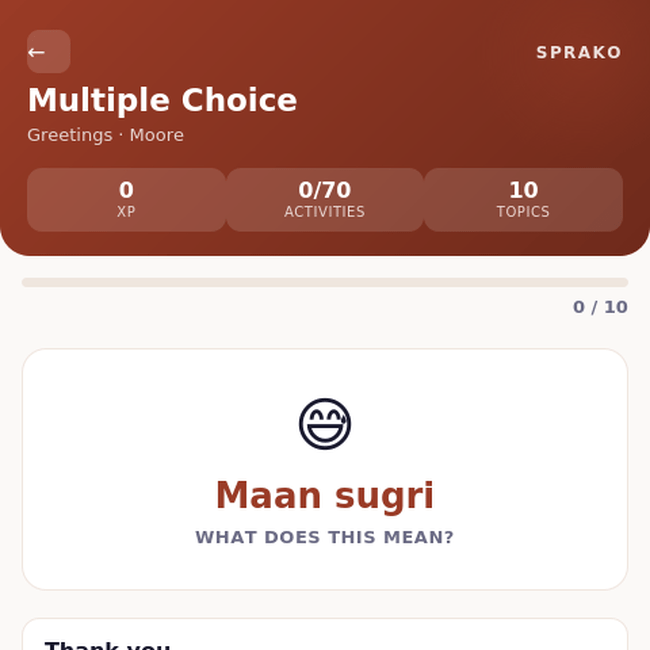 Sprako Mossi (Moore) Language Pack - Image 3